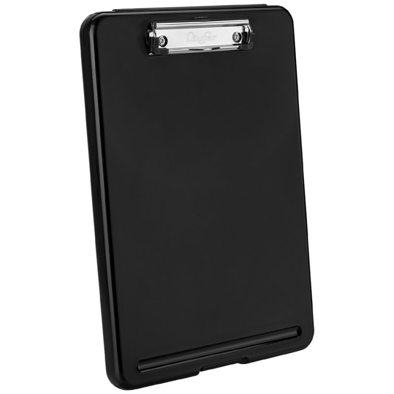 Läufer clipboard A4, black, with storage compartment